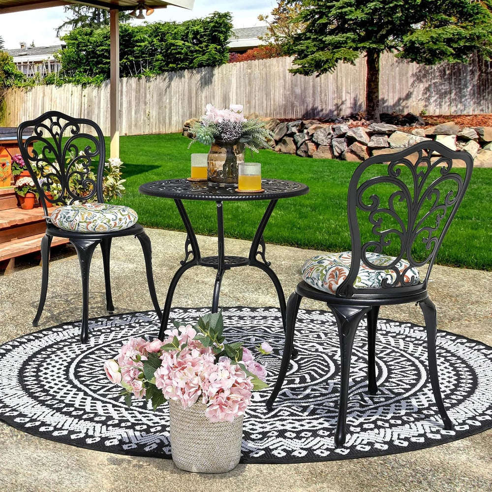 DYTXIII Set of 2 Outdoor Round Chair Cushions 15"x15"x4" with ...