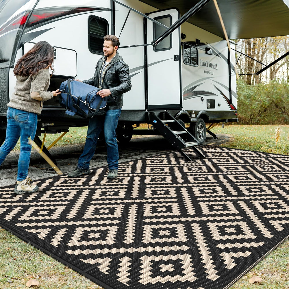 GENIMO Outdoor Rug for Patio Clearance, 10'x14' Waterproof Large Camp...