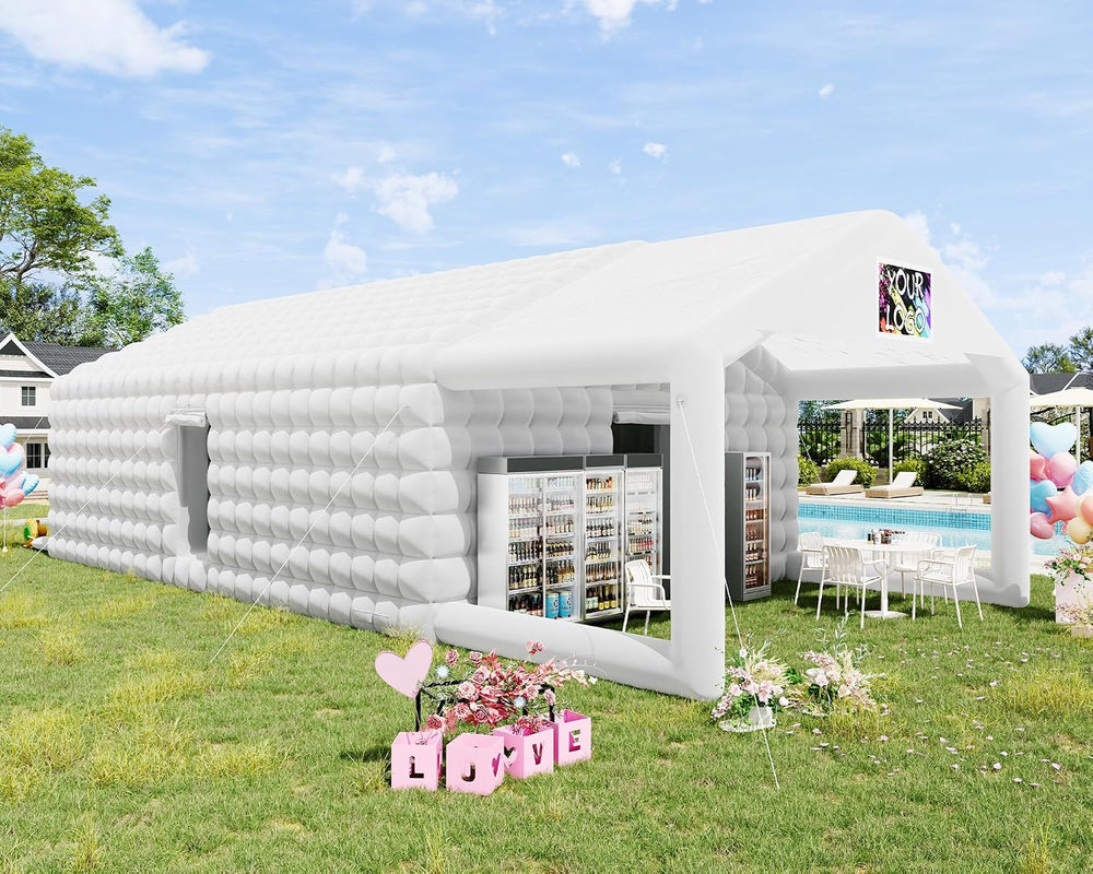 Albott 39x20x14 FT Large Inflatable Nightclub Tent for Adults with Pavilion R...