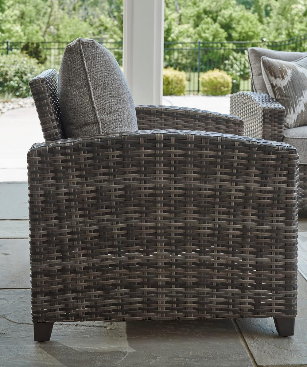 Signature Design by Ashley Oasis Court 4-Piece Patio Furniture Set, Gray