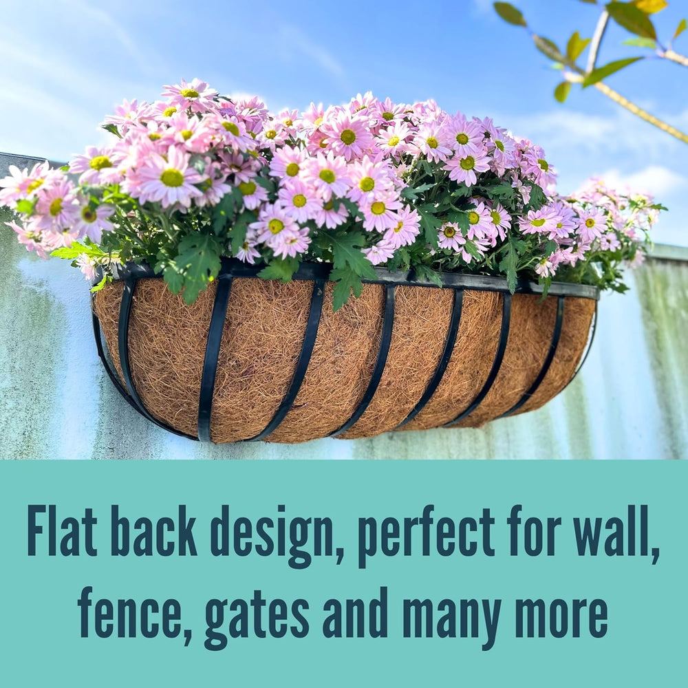 LaLaGreen Deck Railing Planter Box - 2 Pack, 36 Inch Large Wall Planters for ...