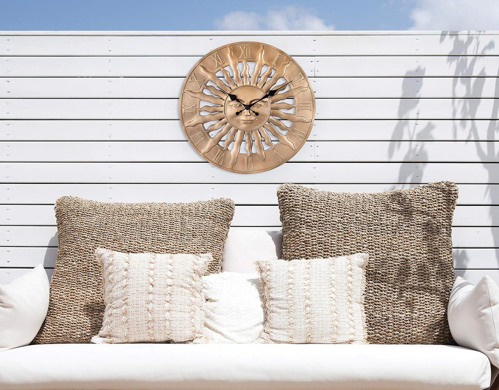 Bulova Sunrise Wall Clock C4860 | 14.3" 3D Sunburst Resin Design with Ro...