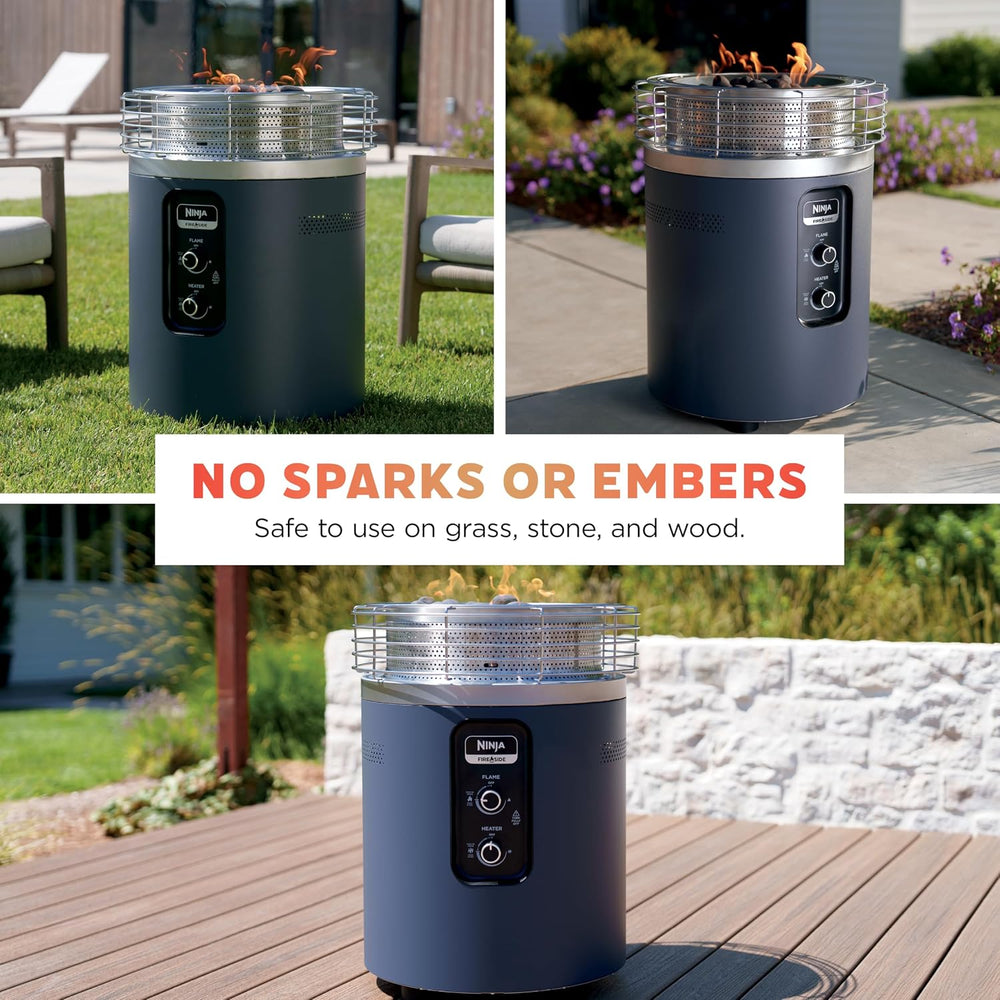 Ninja Fireside360 Fire Pit/Heater, 80,000 BTU, 3 Modes, Cyberspace