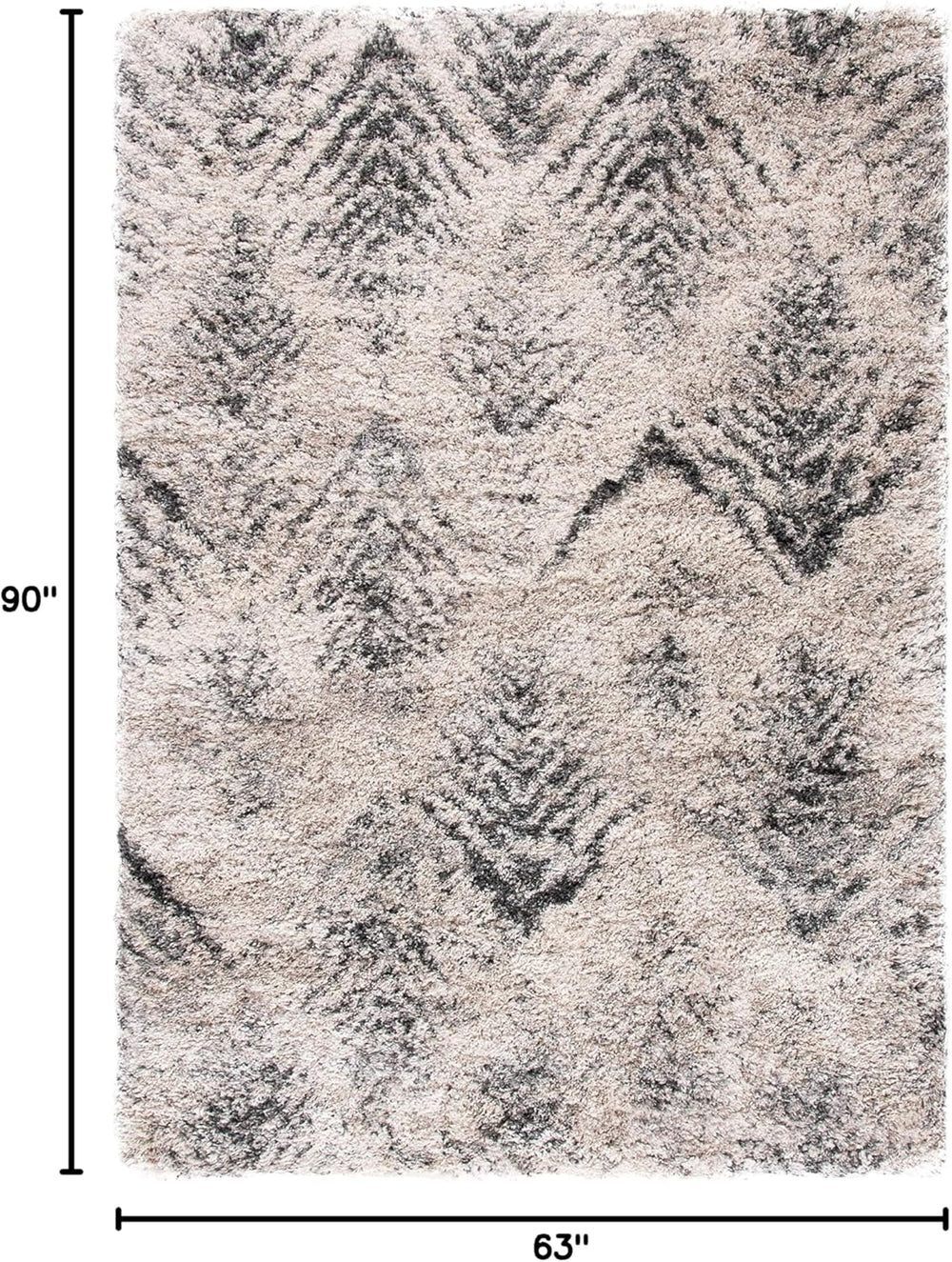 SAFAVIEH Iceland Shag Collection Area Rug - 5'3" x 7'6", Cr...