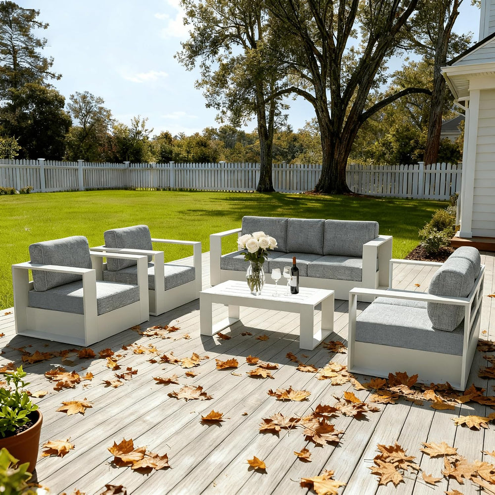 LayinSun 2 Piece Oversized Aluminum Patio Outdoor Furniture Set