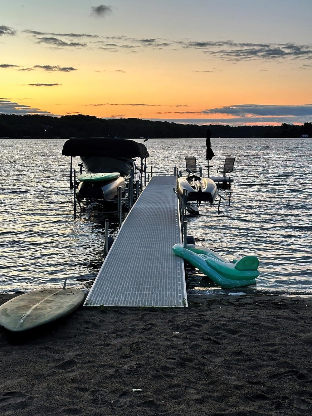 Interlocking Dock Decking Panels, 1' x 4'