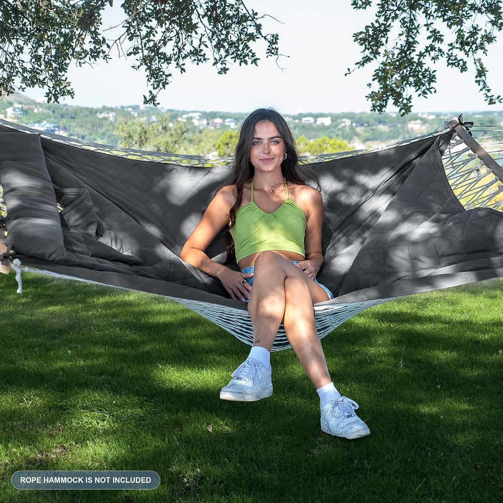 ANOW Portable Hammock Pad with Pillow, Replacement Hammock Pad, Grey