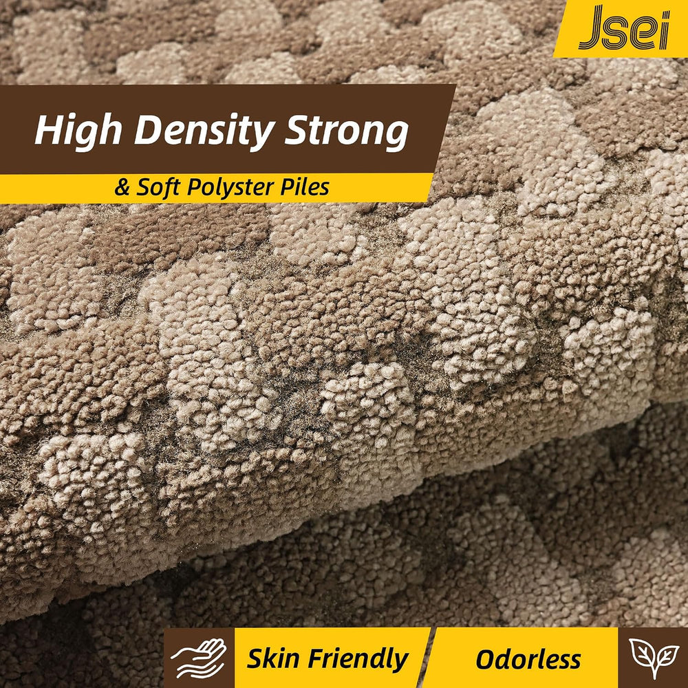 JSEI Dirt Trapper Door Mat 24"x36",Non-Slip Entryway Rugs,Beige