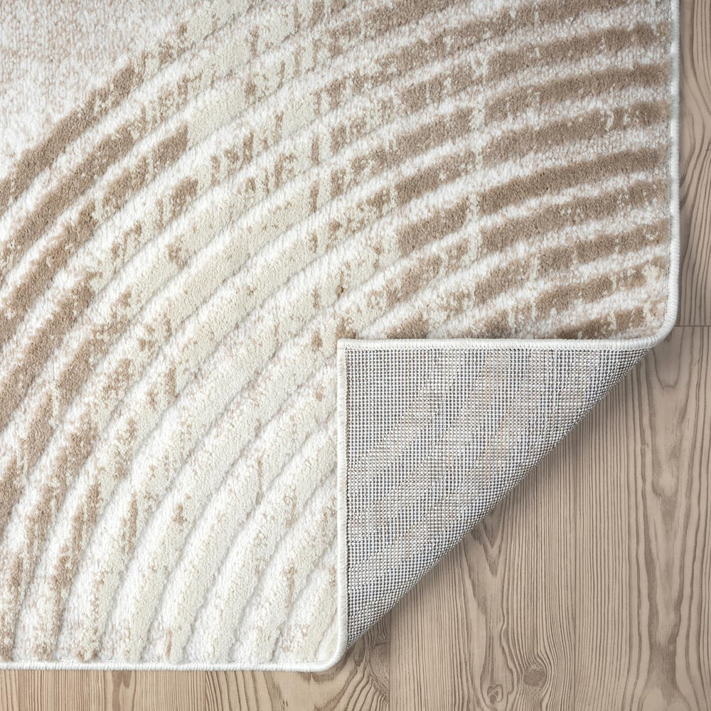 Abani Cream Area Rug for Living Room, Bedroom -Mid-Century Modern- 5' x 8...