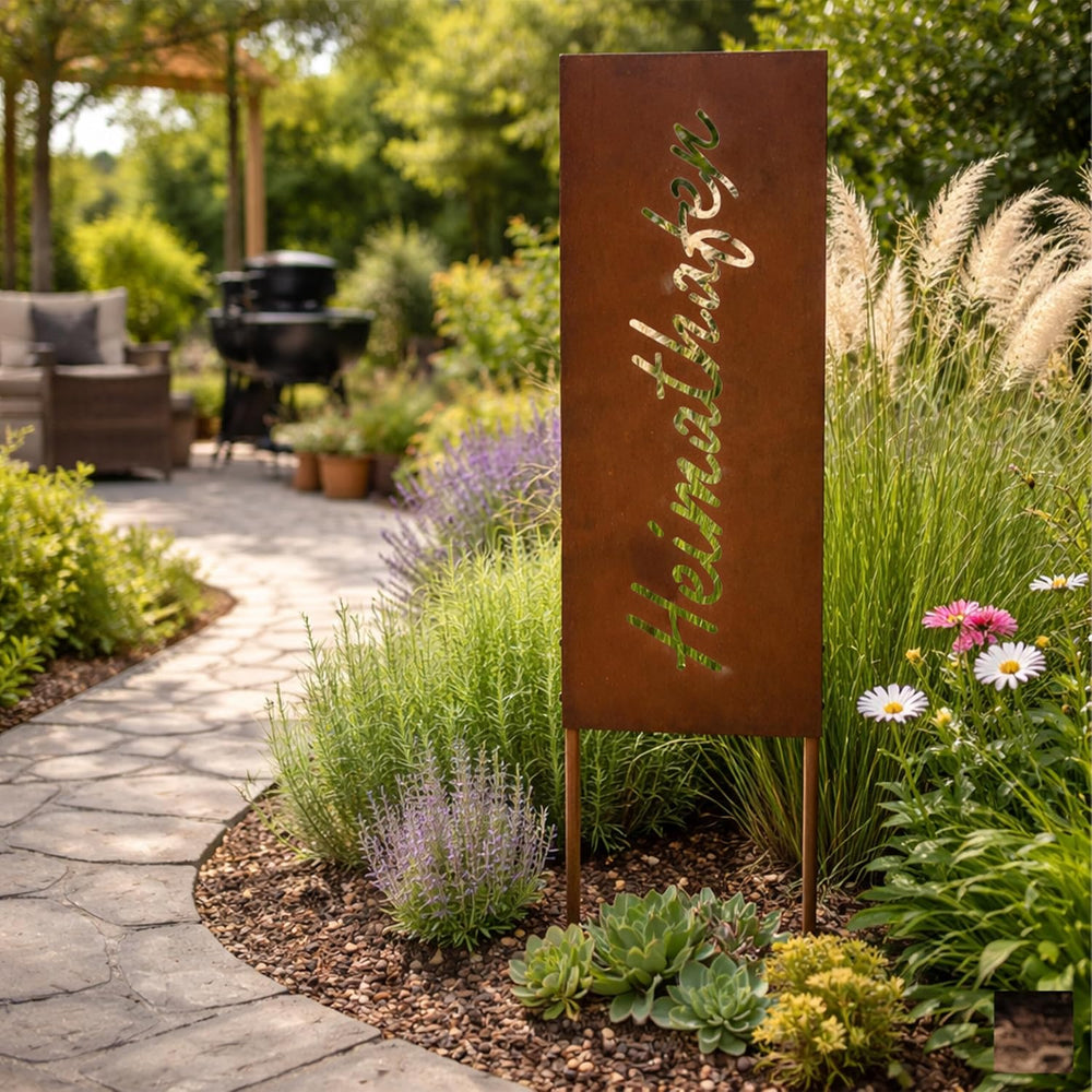 Relaxdays Patina Garden Decoration, Home Harbour, HB: 85 x 28 cm, Garden Stak...
