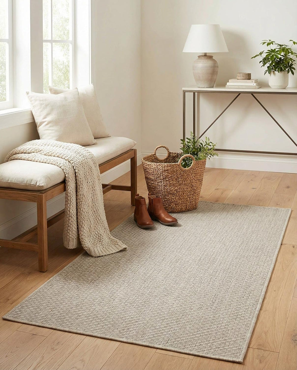 Rugs.com - Outdoor Solid Rug – 3' 1 x 5' 3 Light Gray Indoor/Outdoor ...