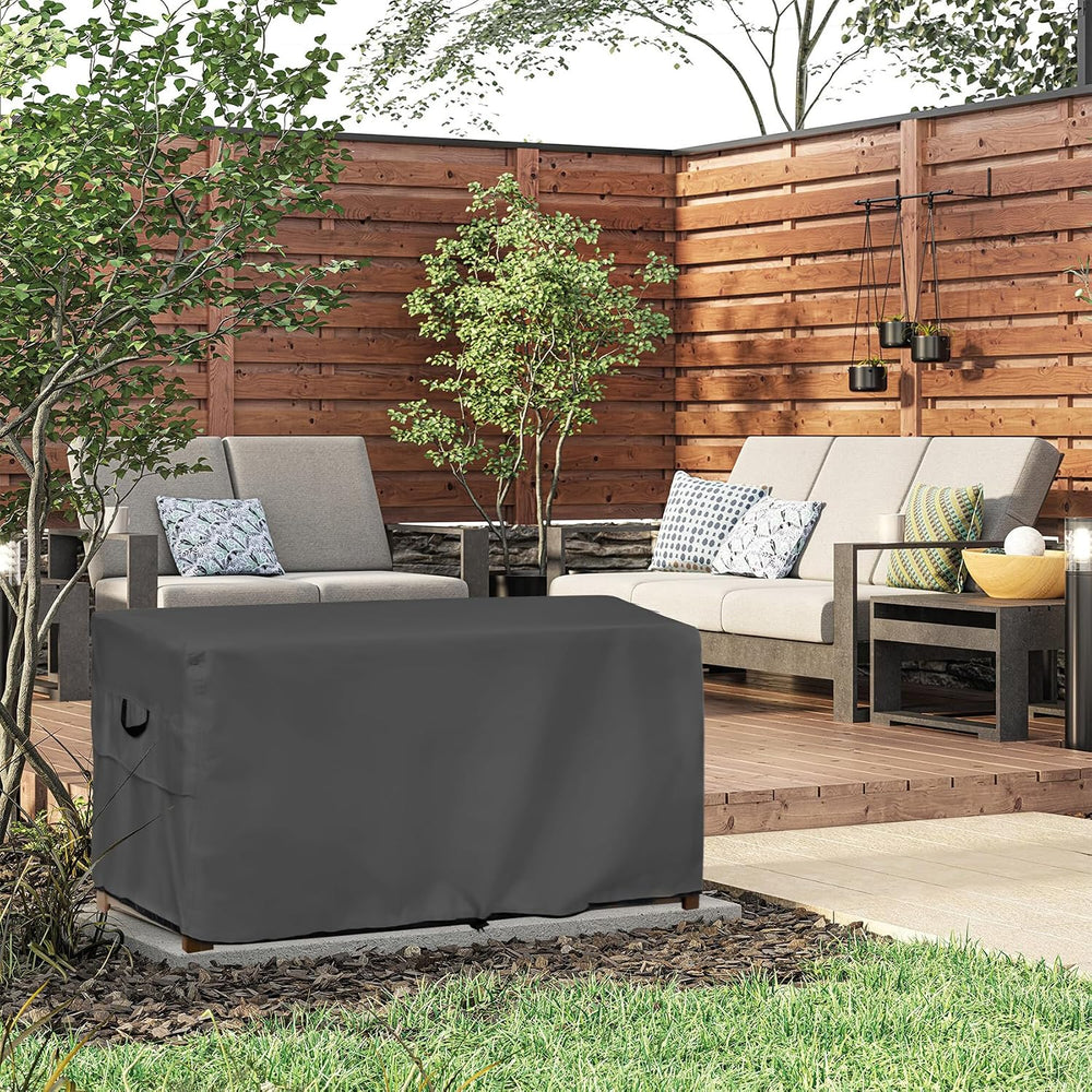 ULTCOVER Waterproof Outdoor Deck Box Cover 54L x 28W x 24H in, Black