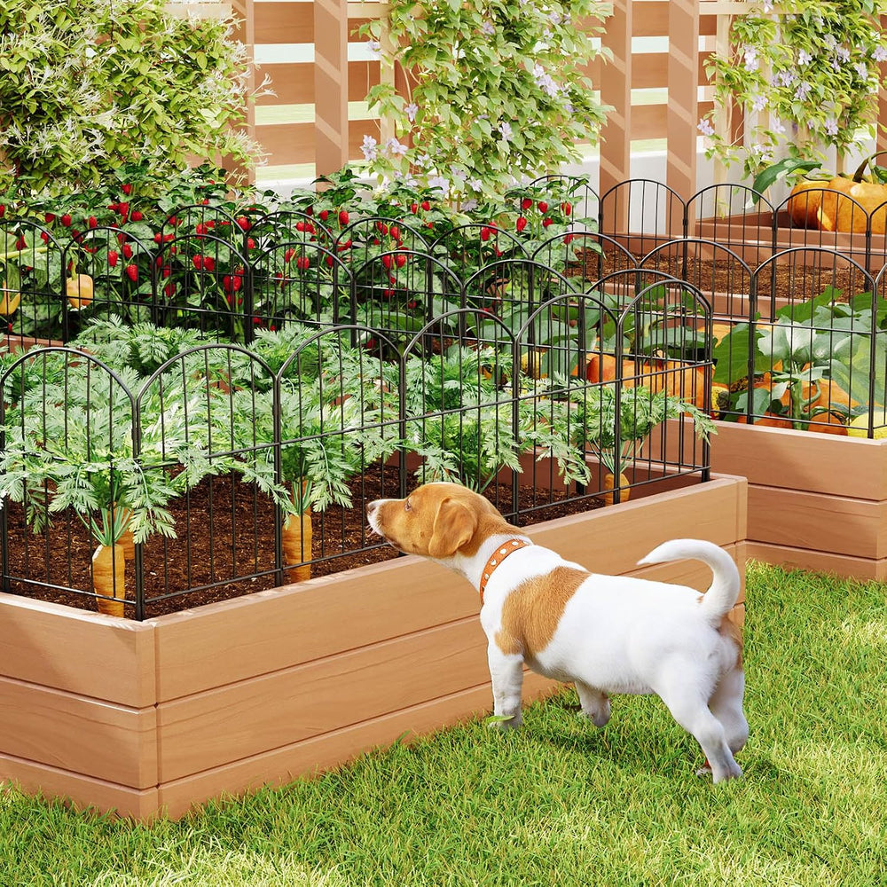 Goovilla Garden Fence, Total 27ft(L) x 24in(H), 25 Pcs, Rustproof Metal