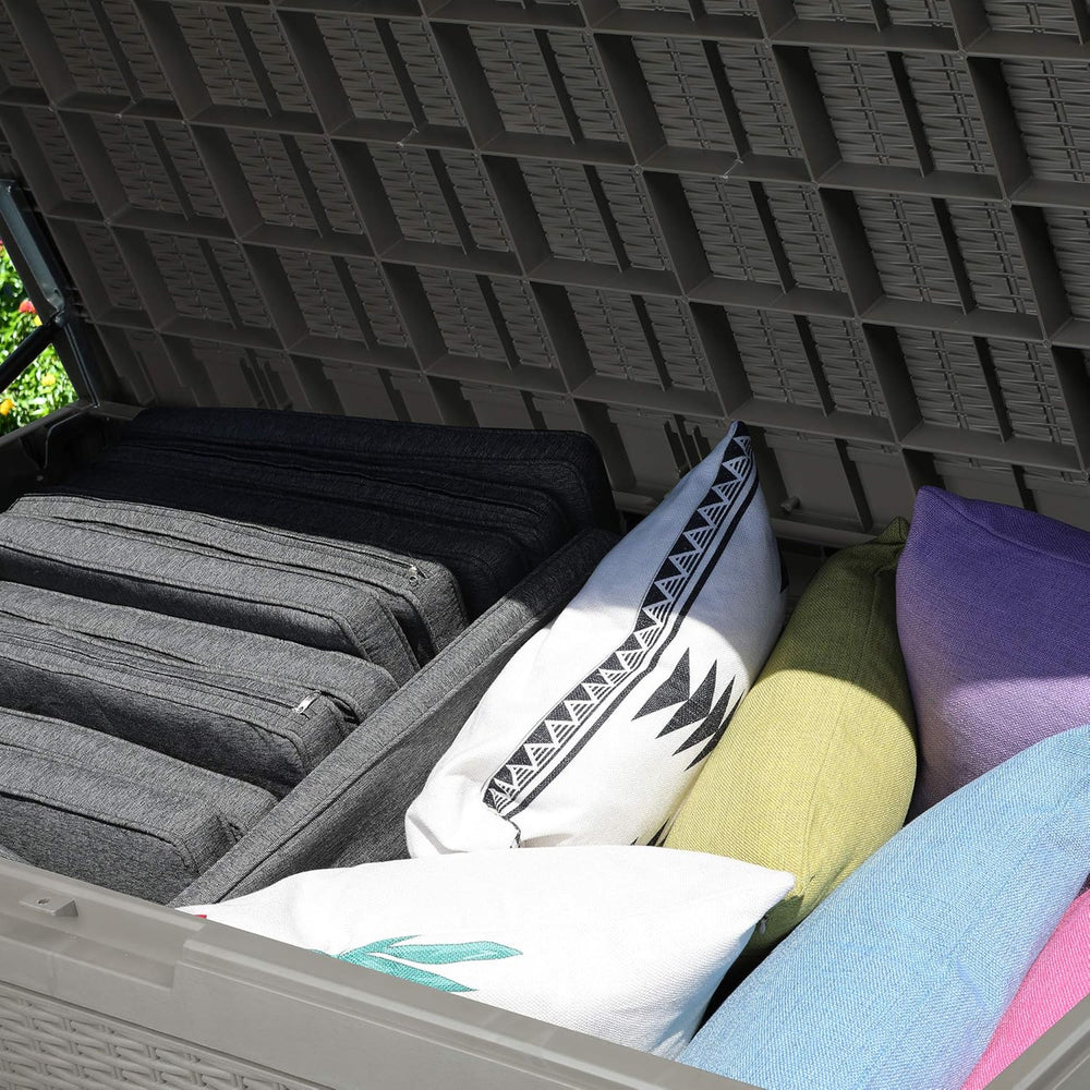 YITAHOME 100 Gallon Large Resin Deck Box Outdoor Storage Boxes for Patio