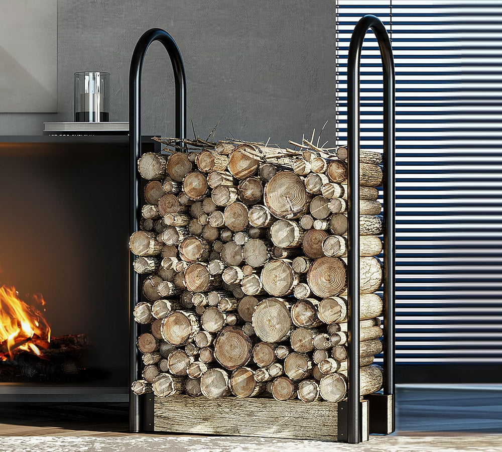 Fire Beauty Adjustable Firewood Rack, Indoor Outdoor Log Holder(Adjustable)
