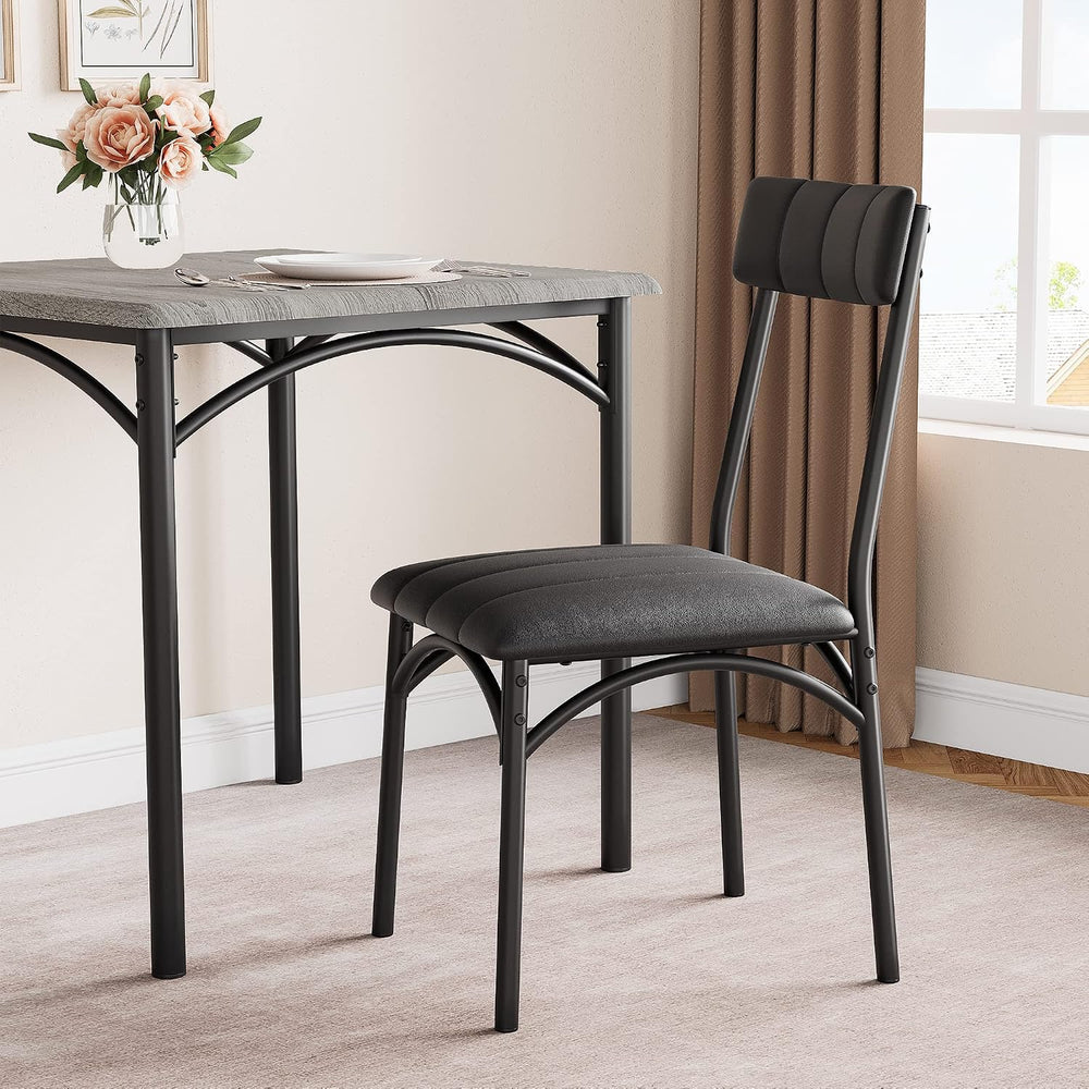Amyove Modern Rustic Gray Square Dining Set, 29.2' L x W 30.1' H Tabl...