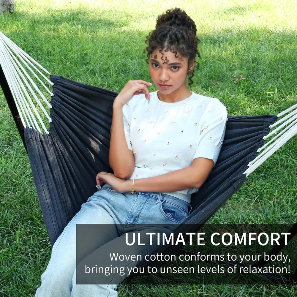 2 in 1 Hammock with Stand - Portable Hammock & Swing Chair, No Tools Asse...
