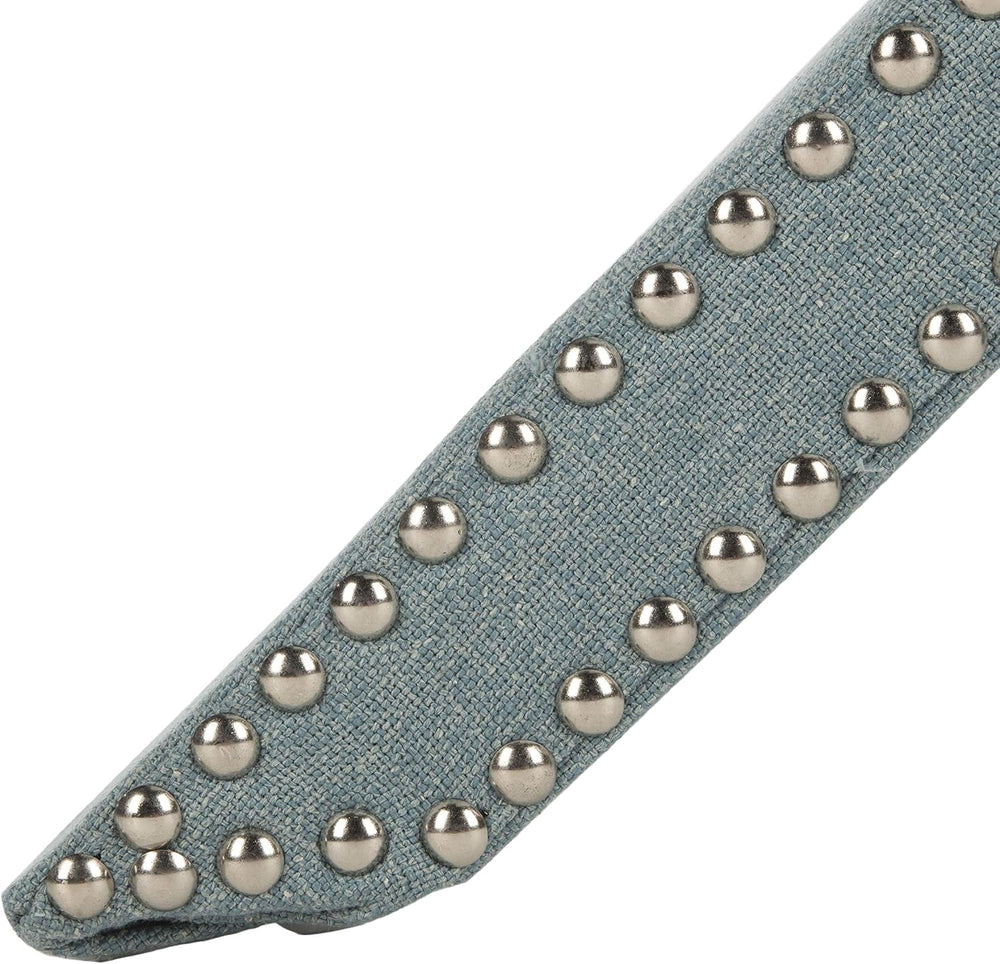 Safavieh Home Collection Palmer Sky Blue with Silver Nailhead Trim X-Bench Ot...