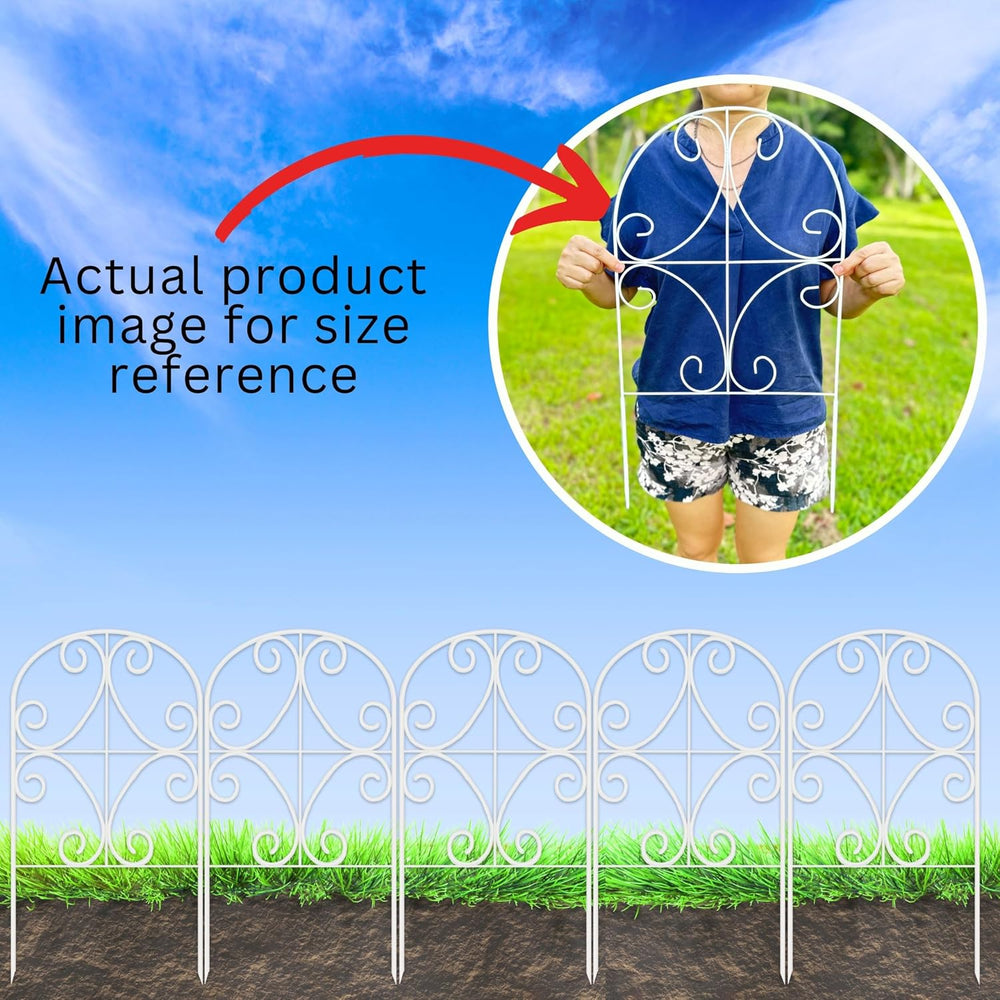 ShopLaLa Animal Barrier (10 Panels) 12x24in Rustproof White Metal Fences