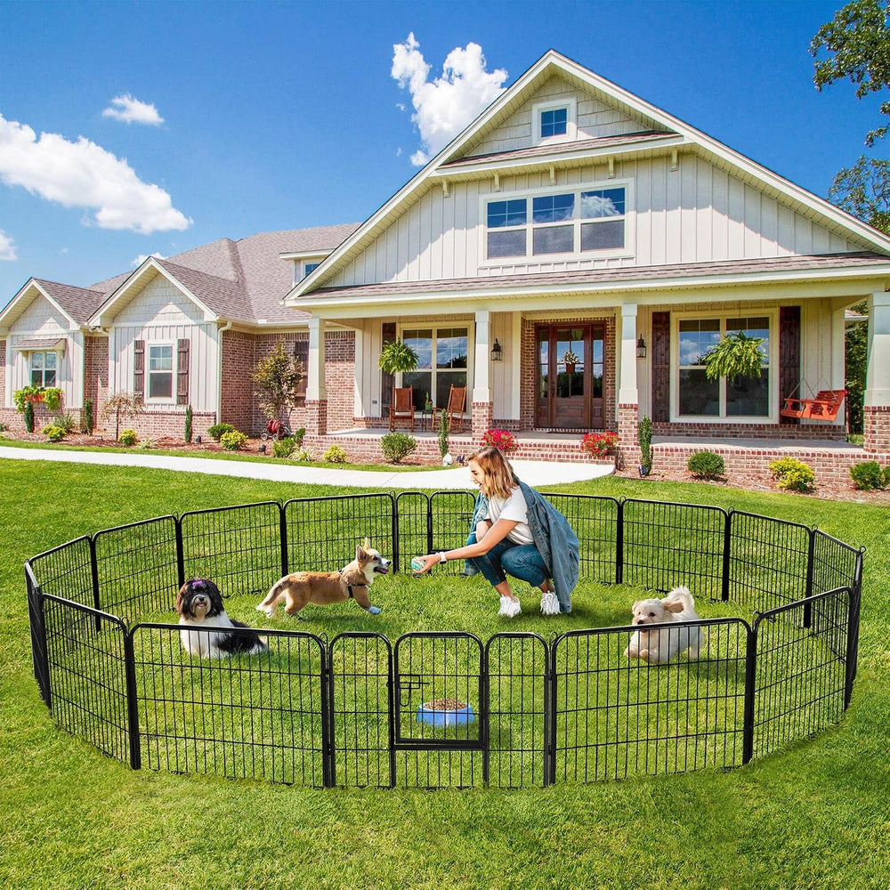 Yaheetech 24in x 5.3ft Rustproof Foldable Metal Decorative Garden Fence
