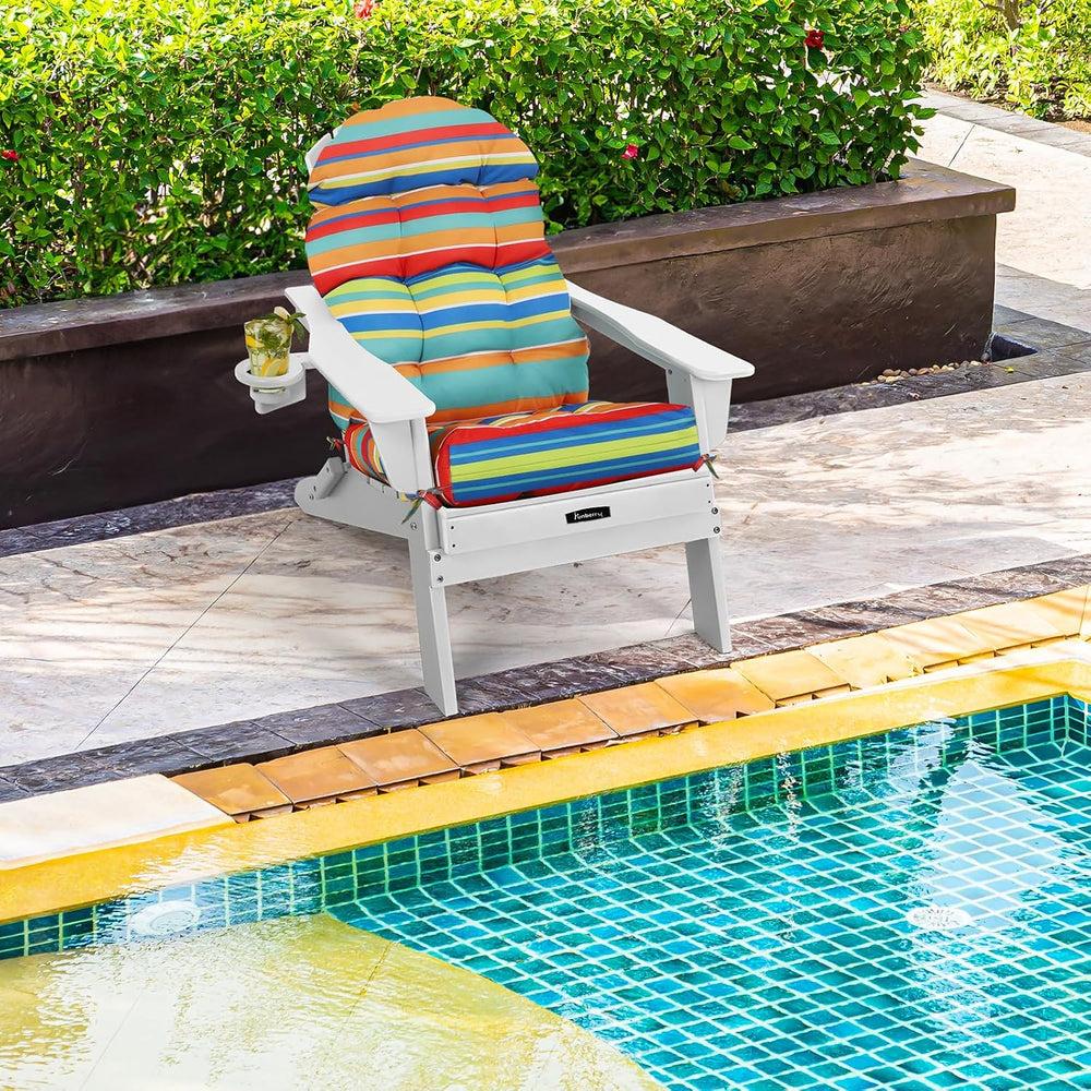 FUNBERRY Adirondack Chair Cushions Set of 2, Cushions for Rocker with Ties