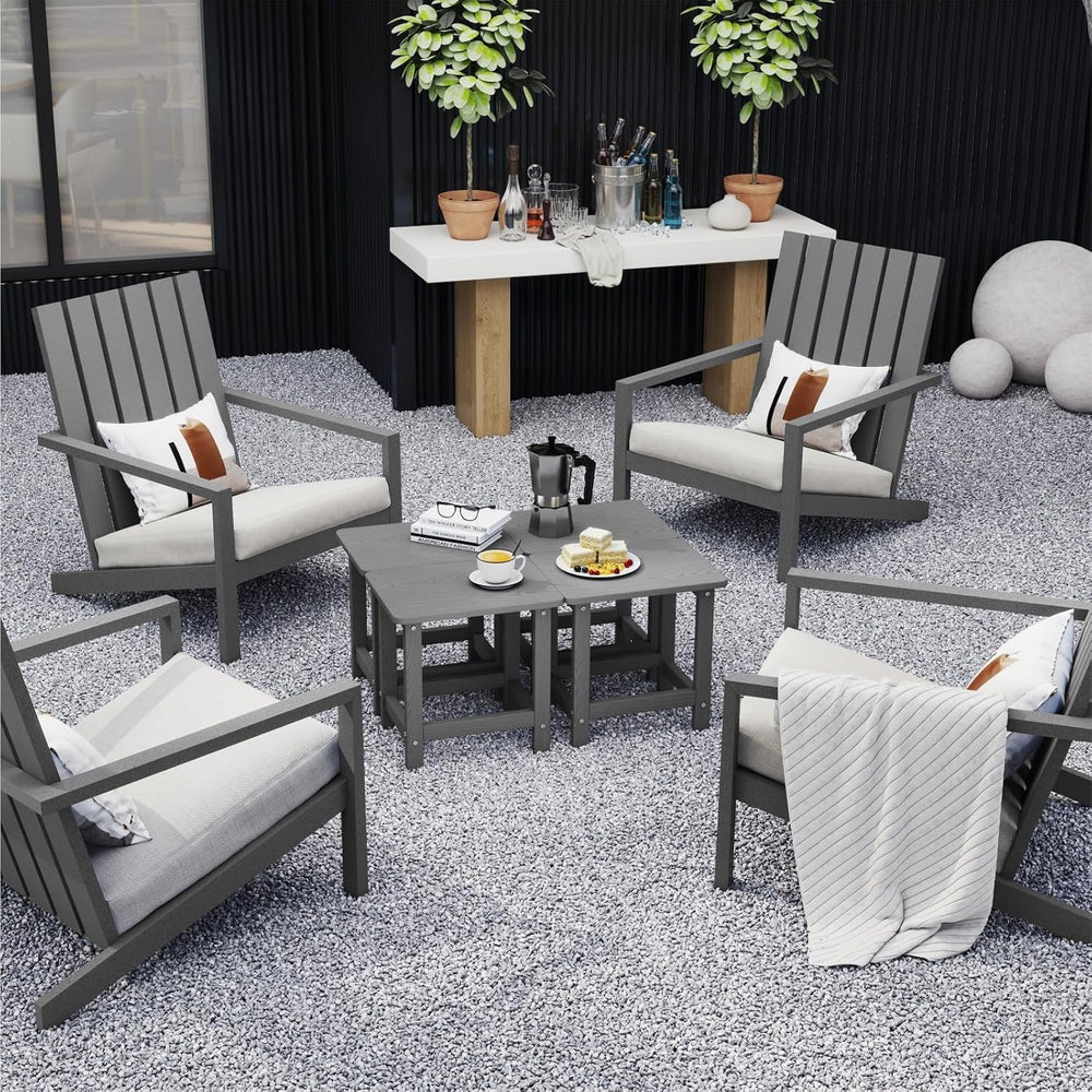 Weatherproof Outdoor Side Table, HDPE Small Outdoor Table for Adirondack, 16....