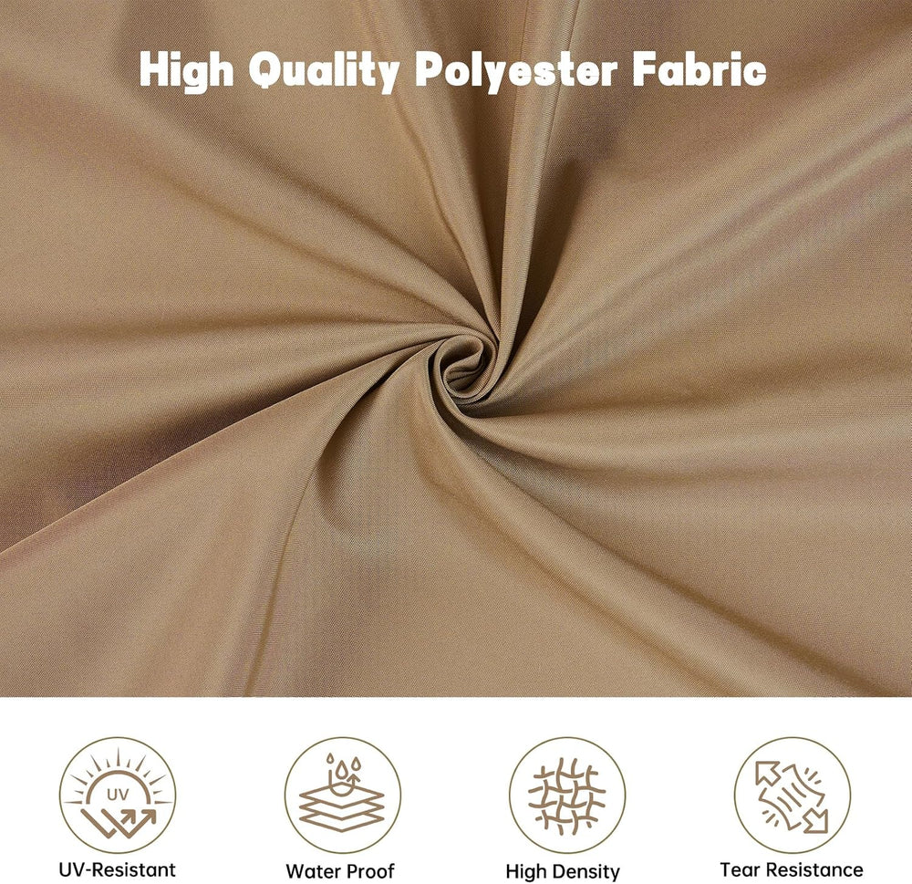10x12 Gazebo Curtains Outdoor Waterproof, 4 Privacy Side Panels(Khaki)