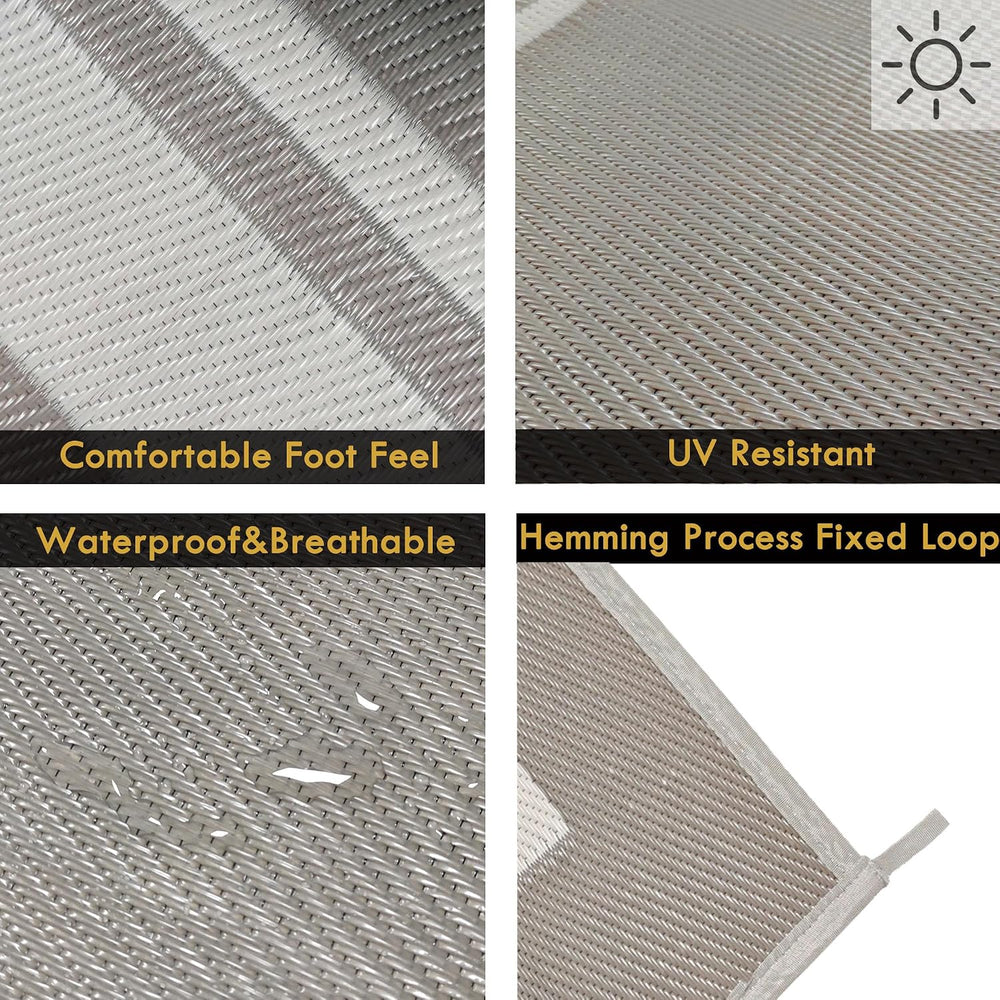 RURALITY Outdoor Rugs 8'x10' Waterproof for Patios Clearance,Plastic ...