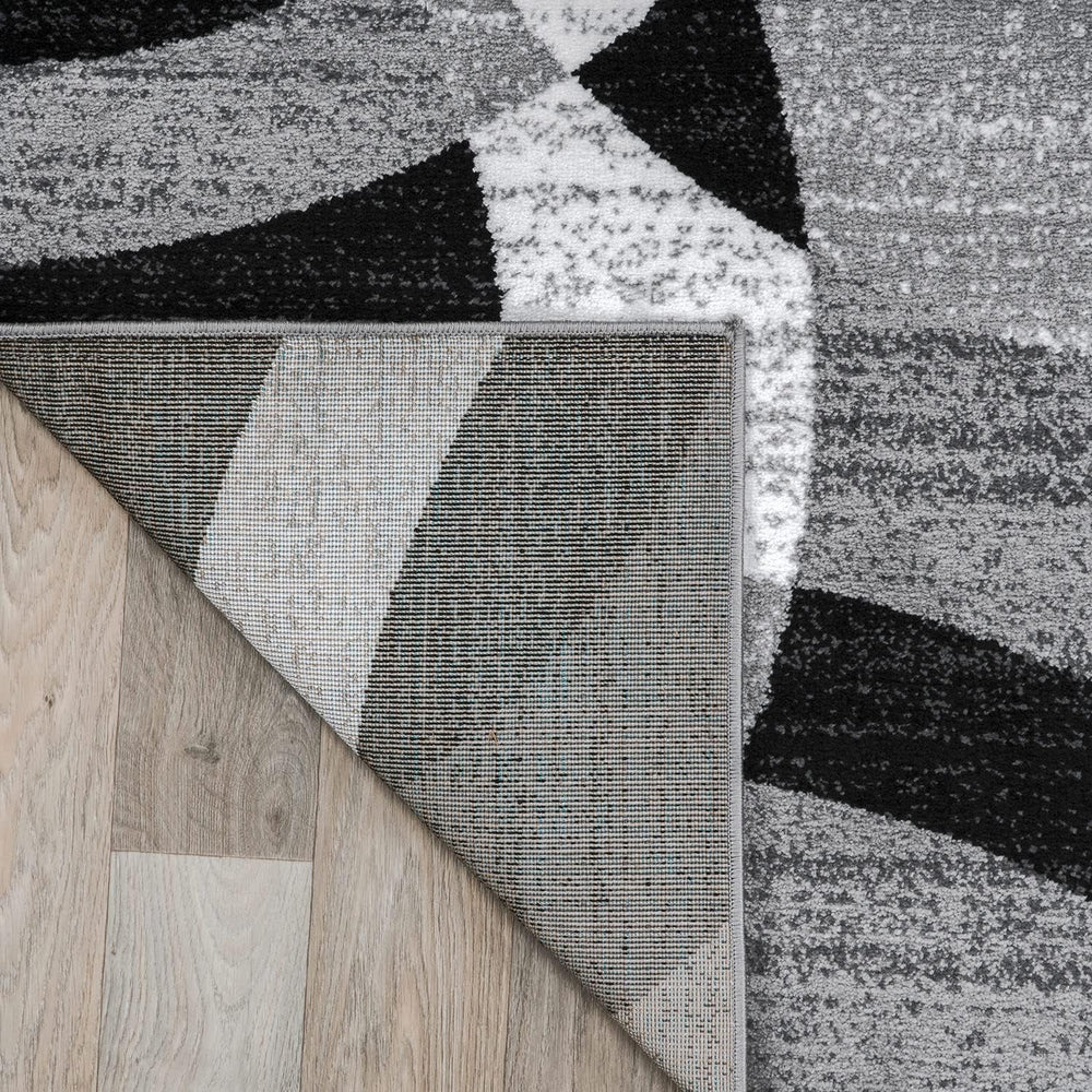 Rugshop Abstract Circles Contemporary Living Room Runner Rug Gray 2'7&quo...