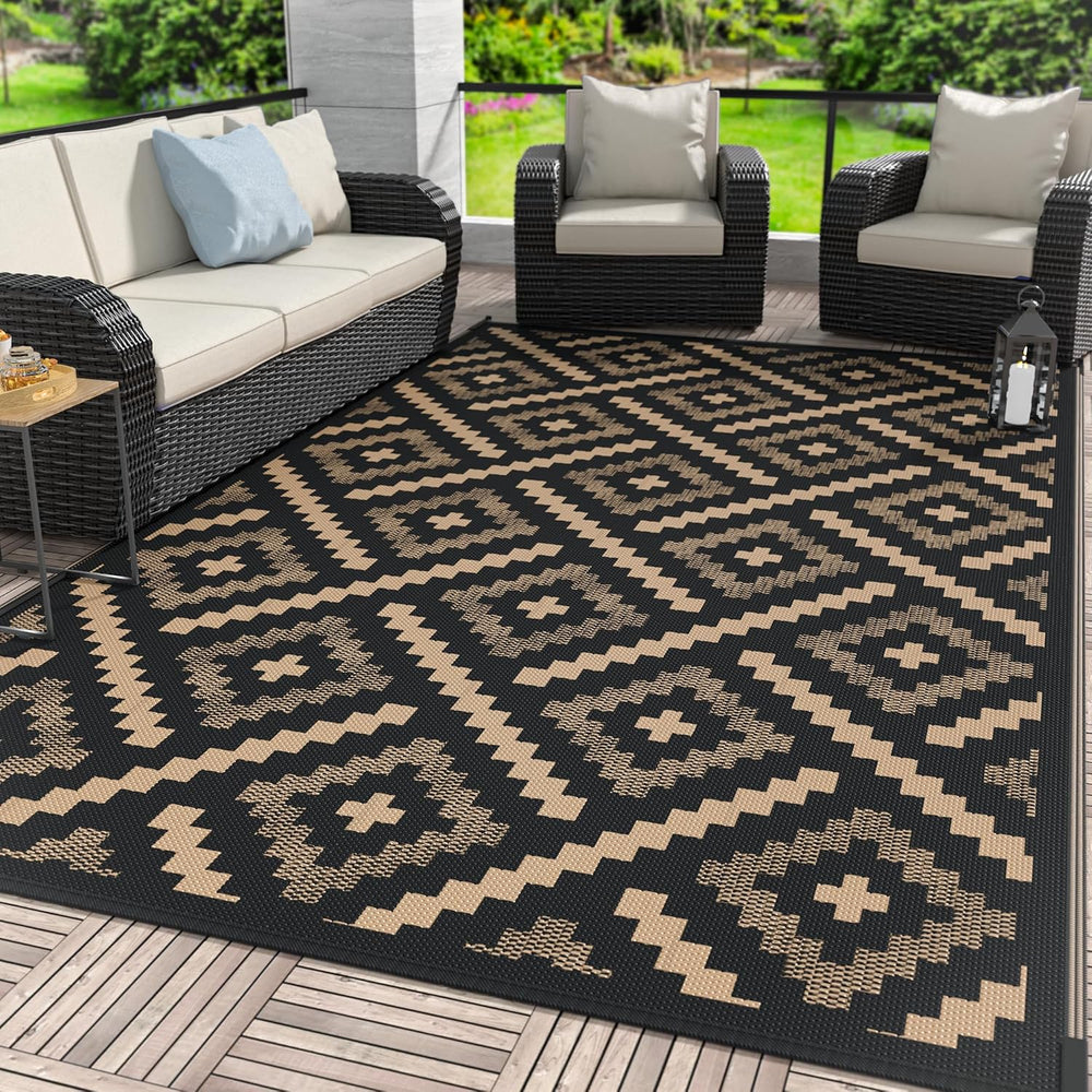 GENIMO Outdoor Rug for Patio Clearance, 6'x9' Waterproof Camping Mat,...
