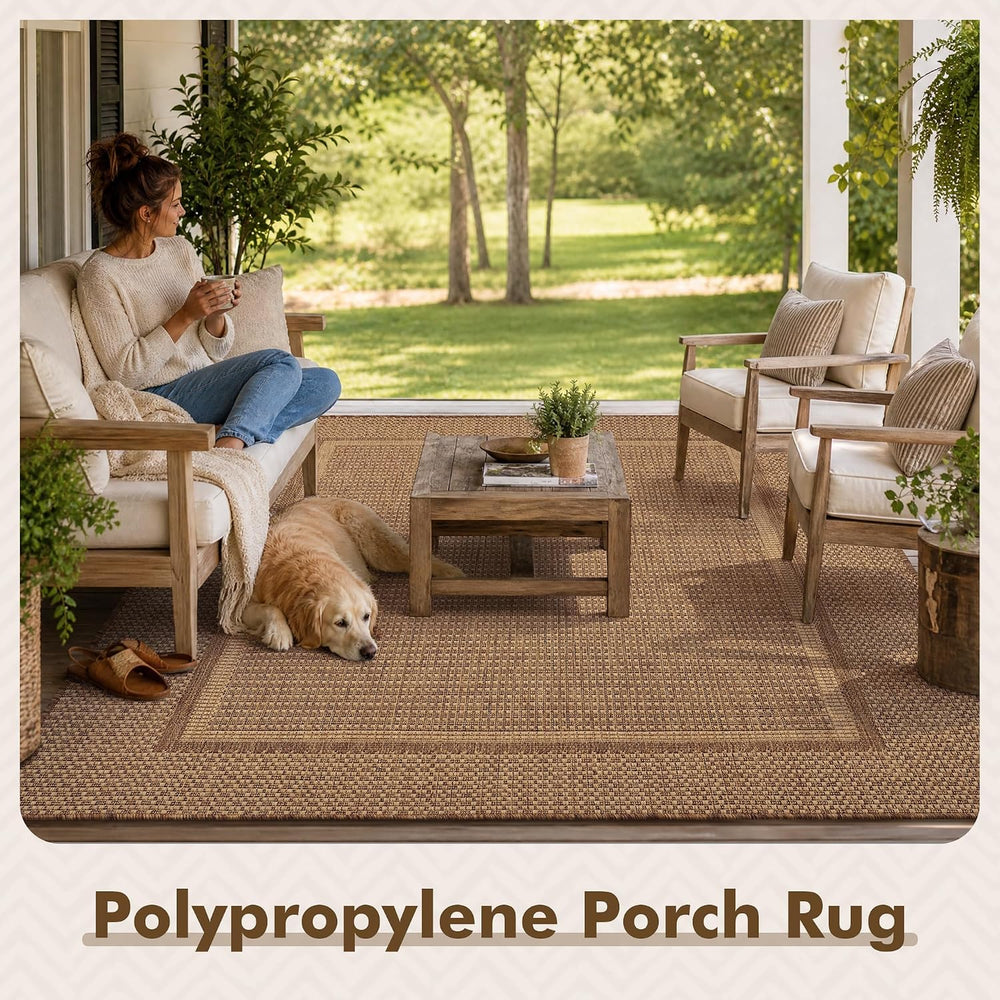 MontVoo-Outdoor Rug-Patio Rug 4x6 Polypropylene Indoor Outdoor Rugs Outdoor C...