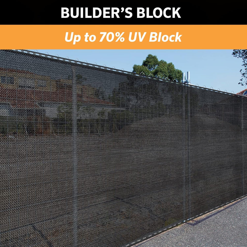 Coolaroo Builder's Block Construction Privacy Screen - Heavy-Duty Tear Re...