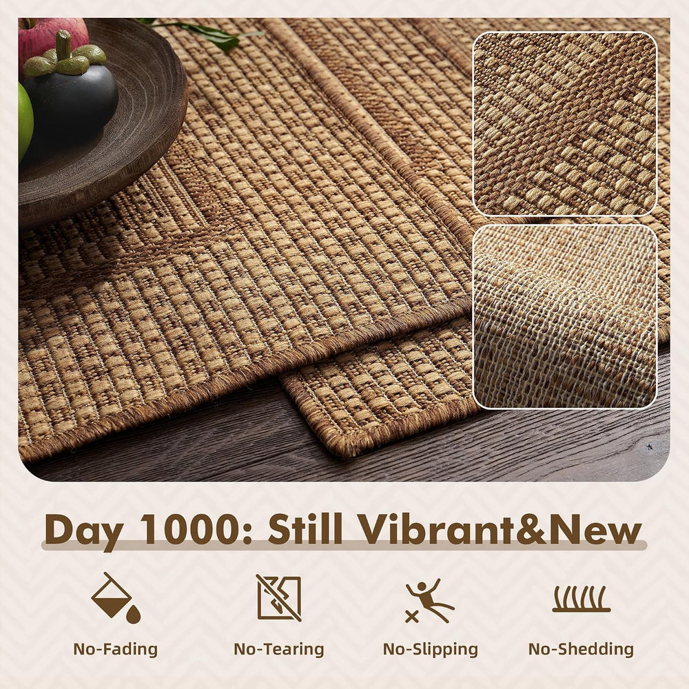 MontVoo-Outdoor Rug-Patio Rug 4x6 Polypropylene Indoor Outdoor Rugs Outdoor C...