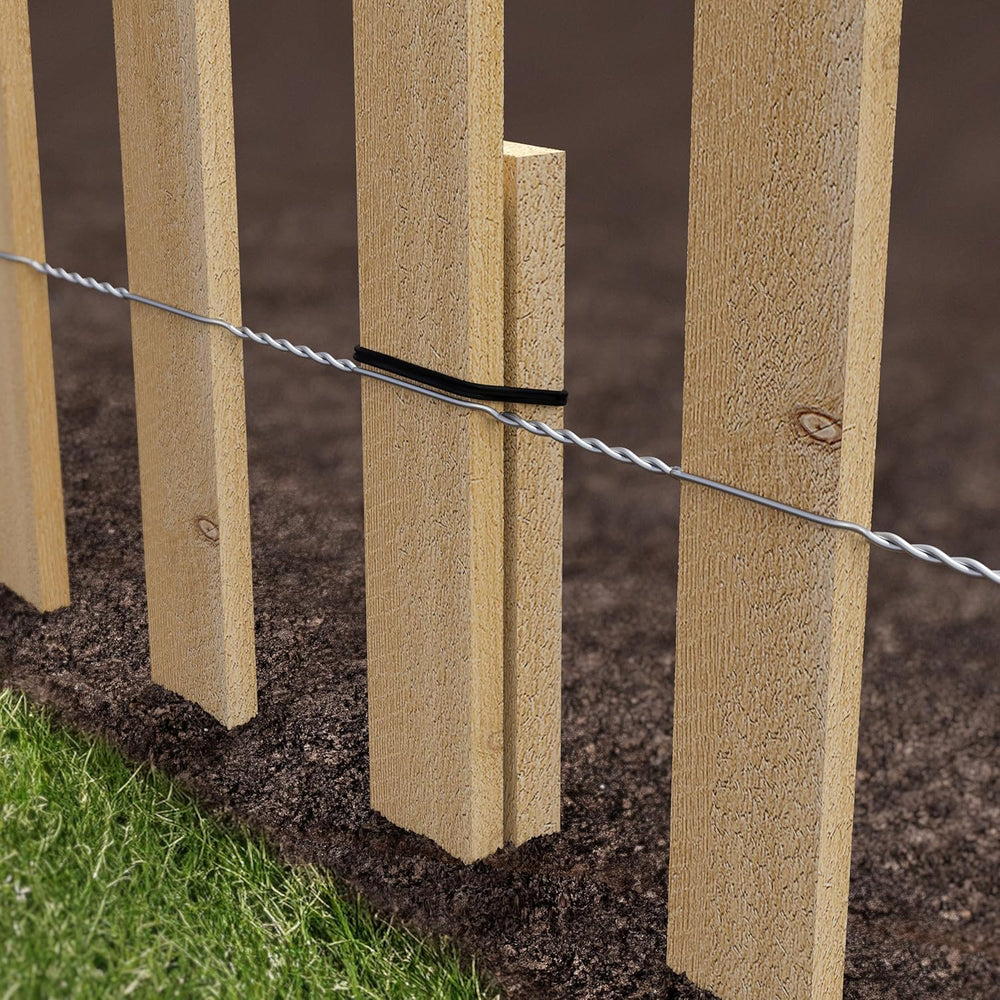 Greenes Fence Cedar Wood Garden Picket Fence, White, 16" H x 8' L (6...