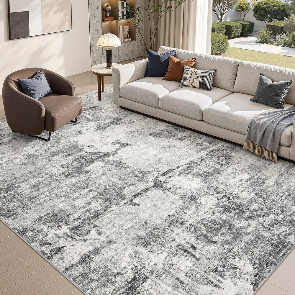 DMOYEST 10x14 Area Rug for Living Room Washable Abstract Indoor Carpet