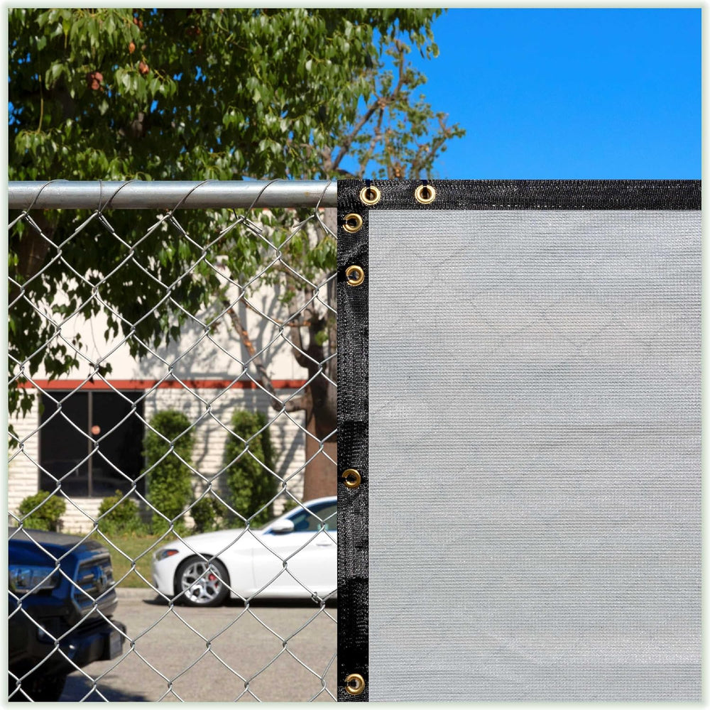 ColourTree 8' x 50' Grey Fence Privacy Screen Windscreen Cover Fabric...