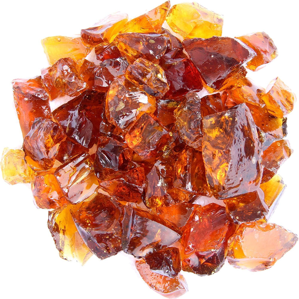 Hiland Fire Pit Glass, Amber, 10lb
