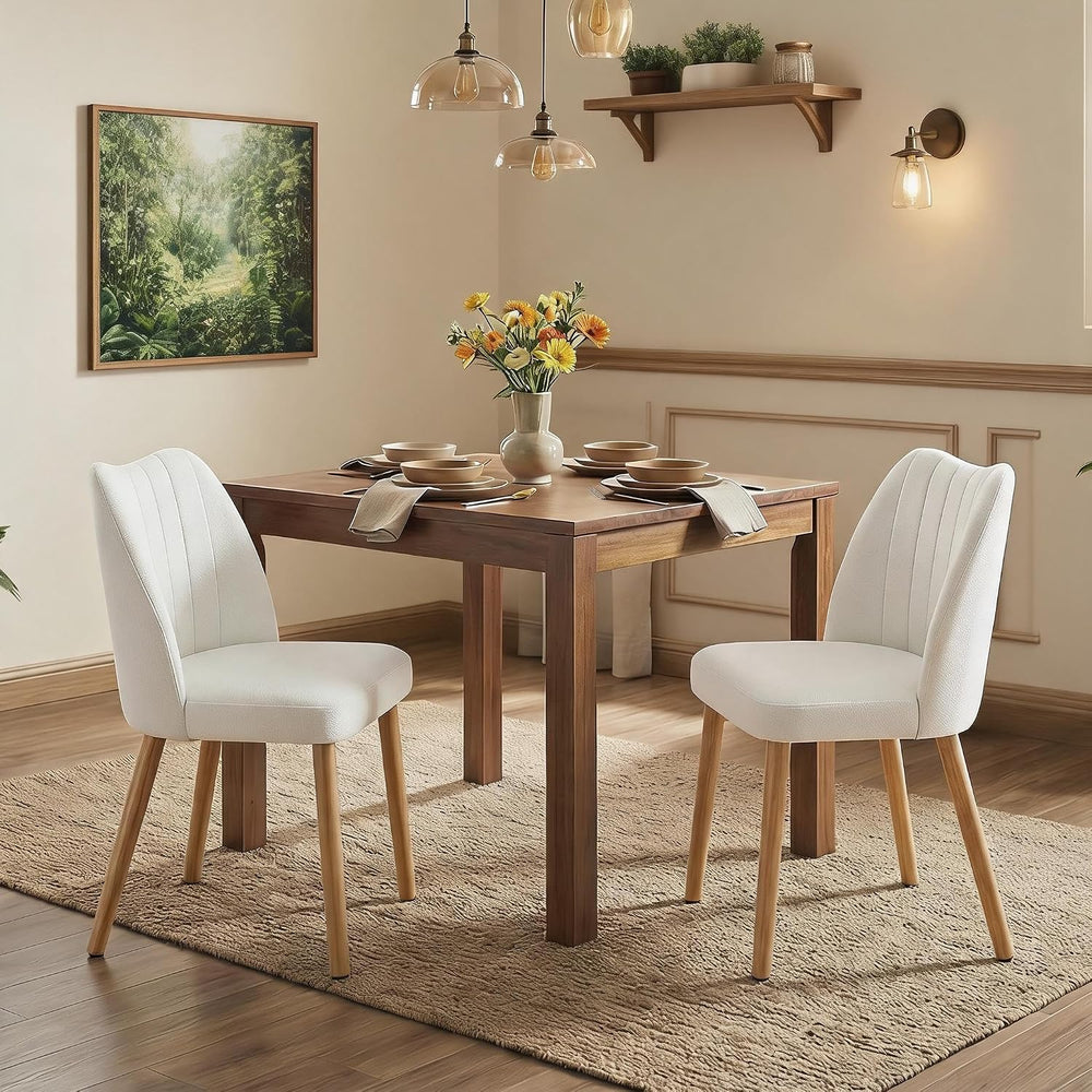 Garvee Wooden Dining Chairs Set of 2, Dining Room Chairs with Wood Legs