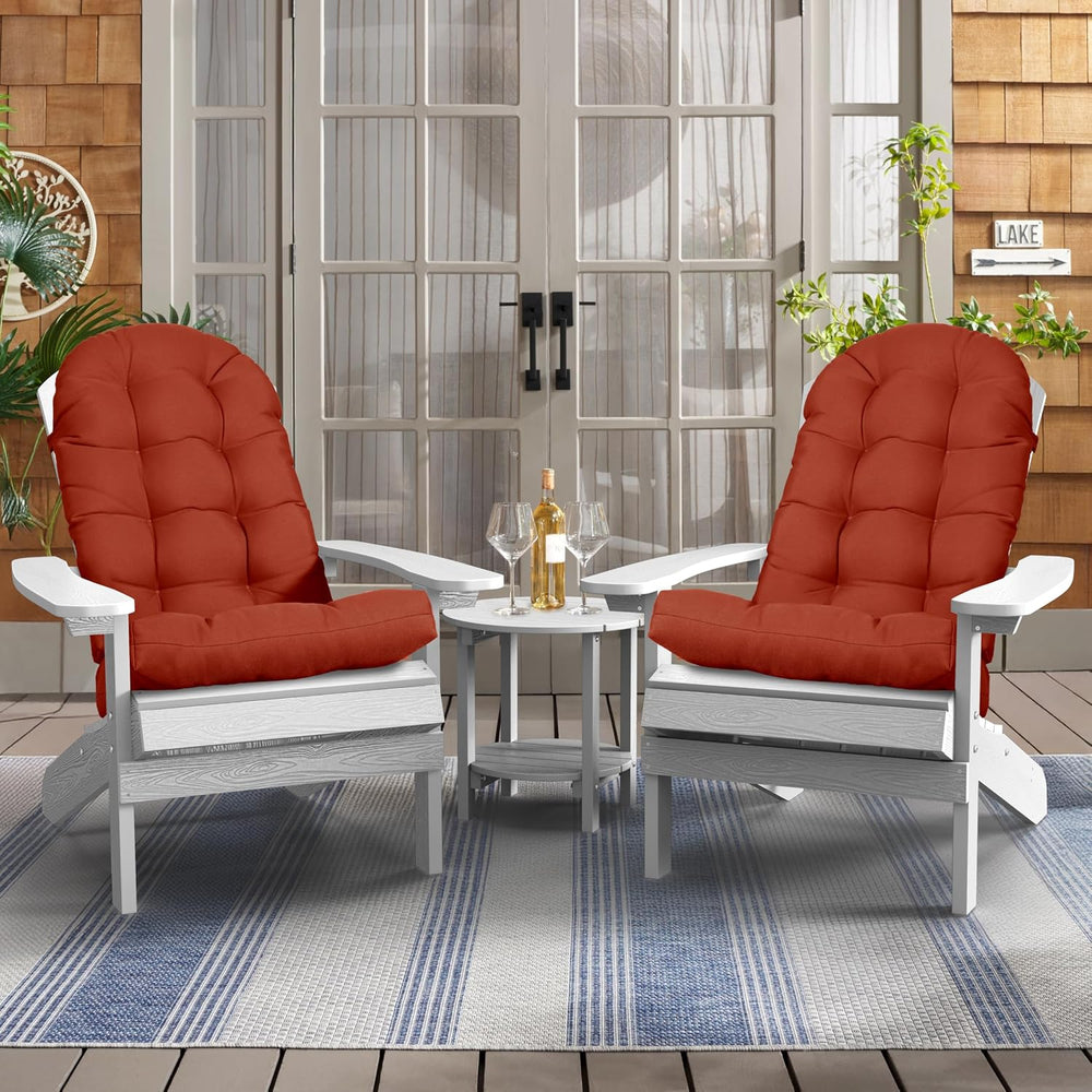 Adirondack Chair Cushion, 4 Pack 49x20x4'' Rocking Chair Pads, Burnt ...