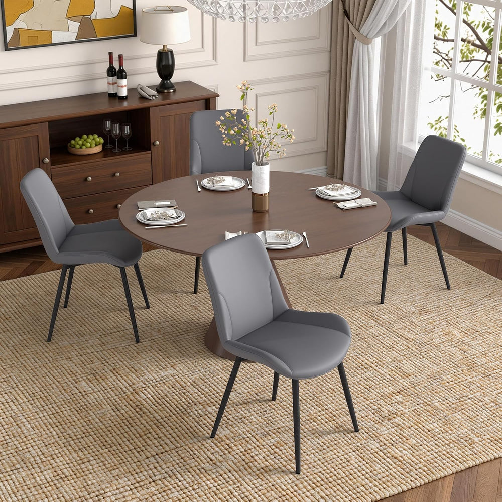 Dining Chairs Set of 4, Leather Dining Chairs for Dining Table Easy to Clean,...