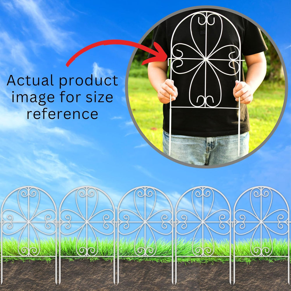ShopLaLa Animal Barrier (10 Panels) 12x24in White Metal Fences for Dogs