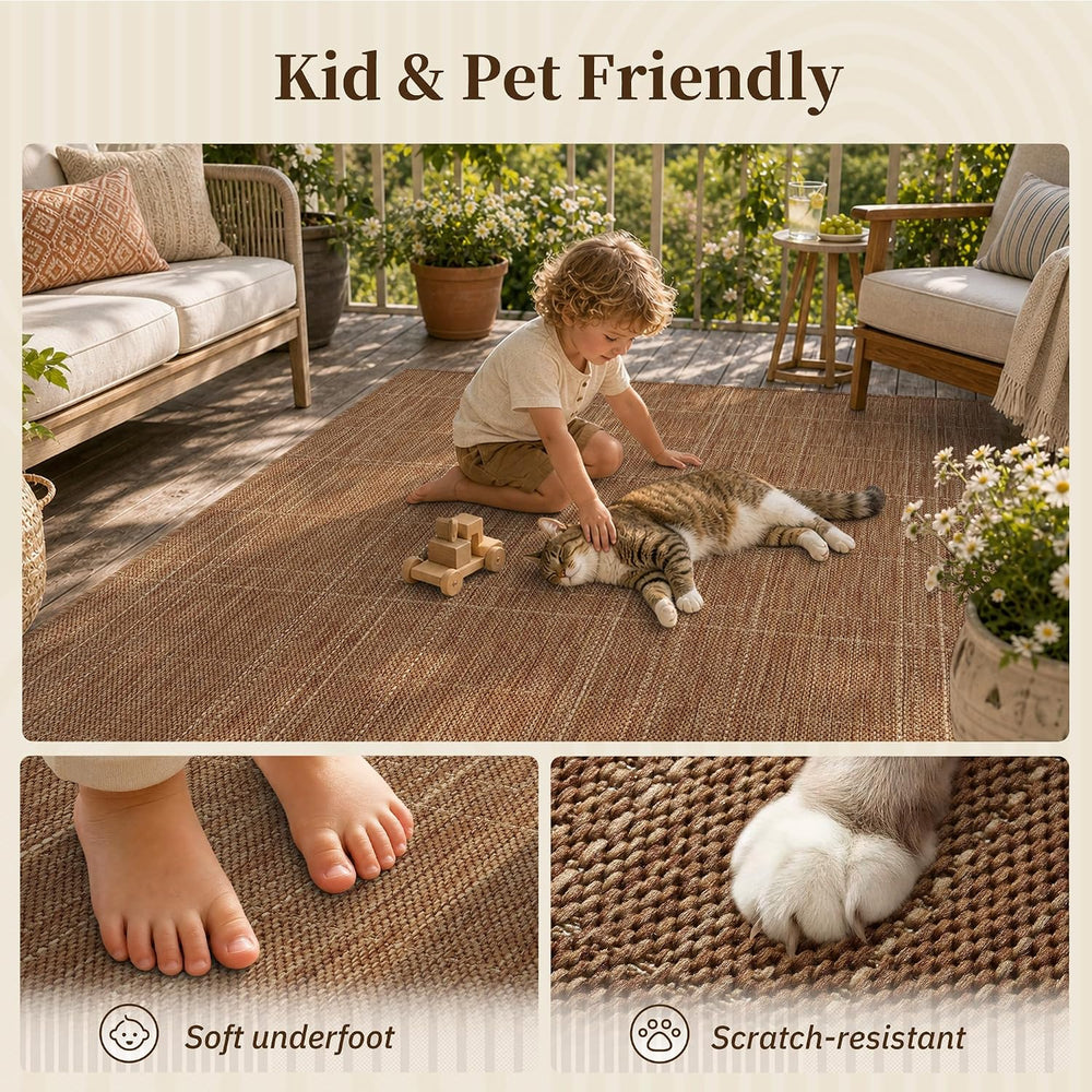 PADOOR-Outdoor Rug-Patio Rug 4x6 ft Polypropylene Indoor Outdoor Rugs Outdoor...