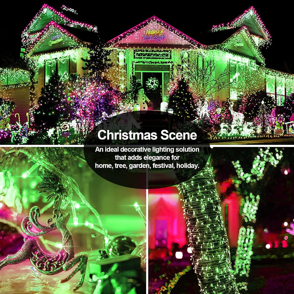 403 FT 1000 LED Halloween Lights Outdoor Fairy String Lights Plug in, Green