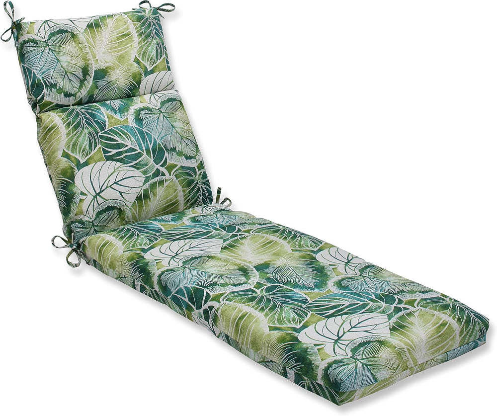 Pillow Perfect Botanical Indoor/Outdoor 1 Piece Split Back Chaise Lounge Cush...