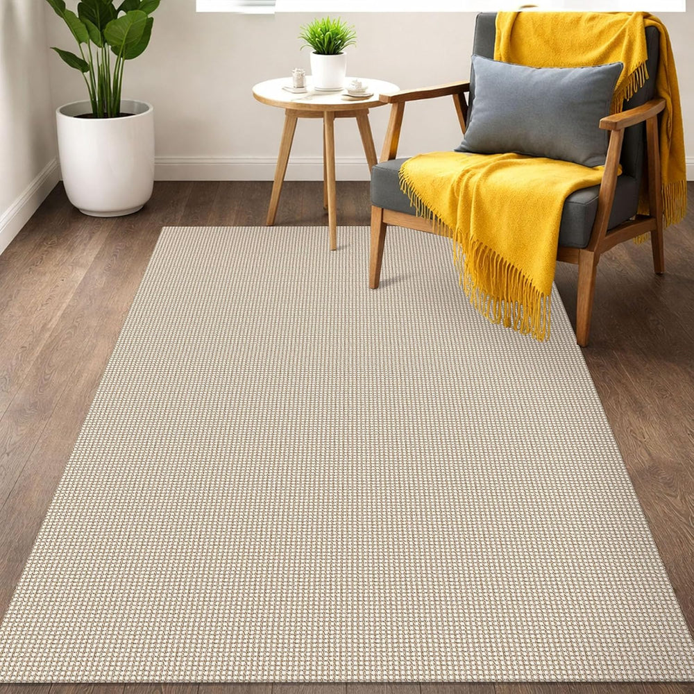 IOHOUZE Washable Area Rug 3x5 Non Slip Rubber Backed Woven Rugs for Entryway ...