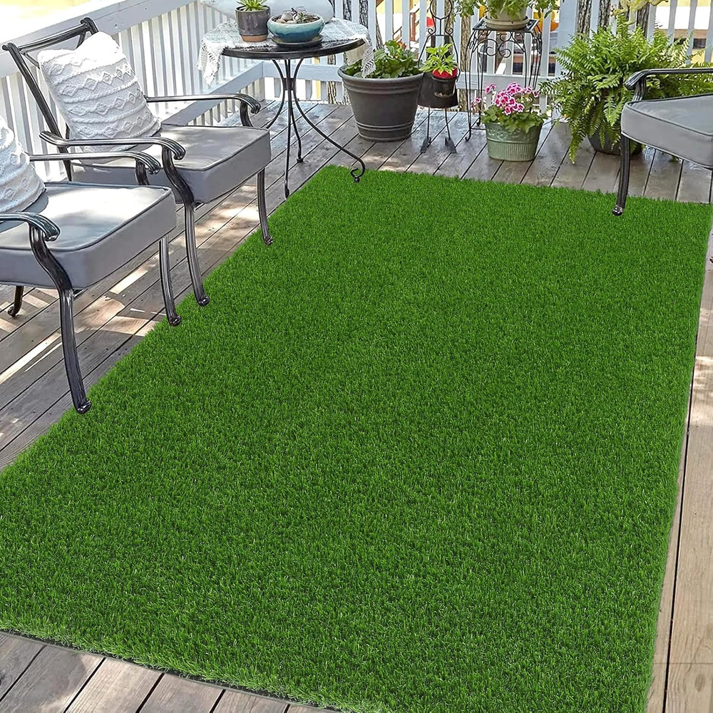 Bsmathom Artificial Grass Rug Indoor Outdoor Rug, 4x6Ft Artificial Grass Area...