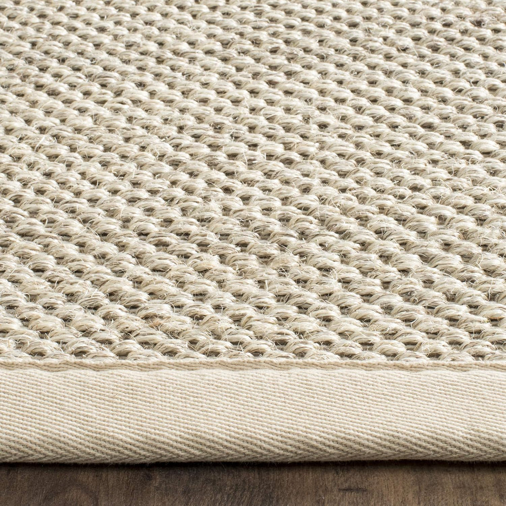 SAFAVIEH Area Rug 6' Square - Natural Fiber Collection - Marble & Bei...