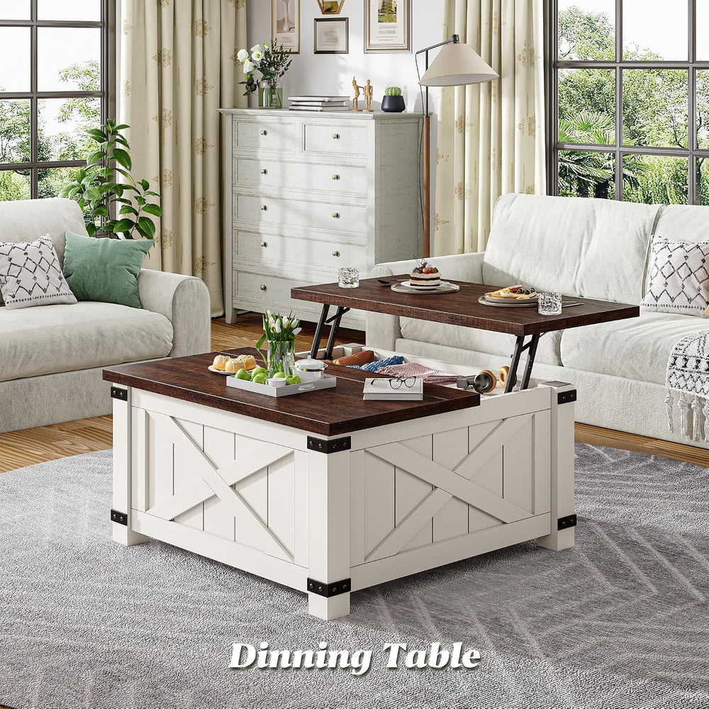 EnHomee Lift Top Coffee Table with Storage, 36" Farmhouse Coffee Tables ...