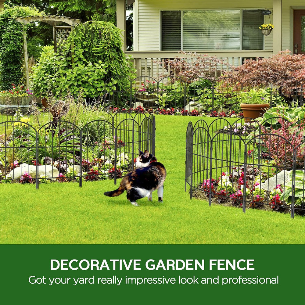 Goovilla Garden Fence, Total 27ft(L) x 24in(H), 25 Pcs, Rustproof Metal