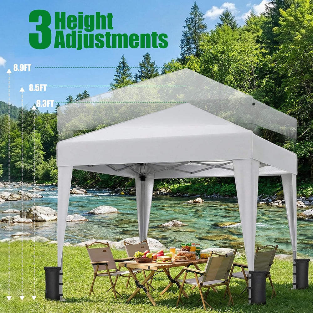 SANWAY 10x10 Pop up Canopy Tent, One-Button, Outdoor Instant Canopy Protable ...